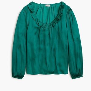 J. Crew Ruffleneck top Large